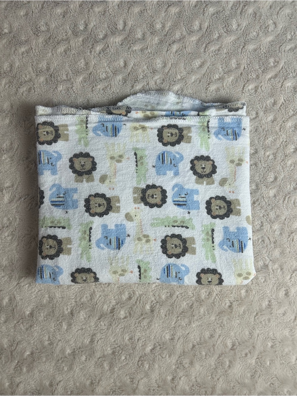 Child of Mine by Carter's Lion Elephant Alligator Baby Receiving Blanket Flannel